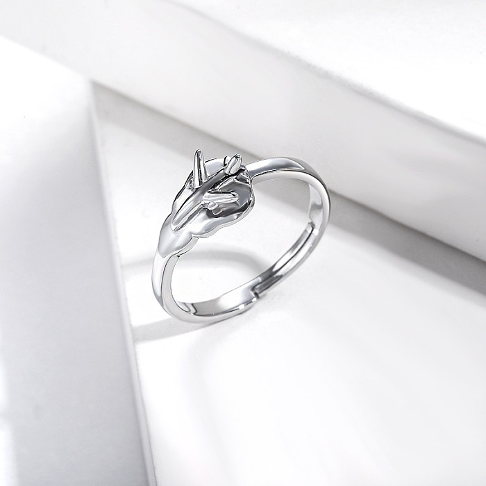 rose silver plated brass ring jewelry gift