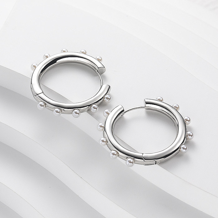 women stainless steel hoop earrings wedding jewelry gift