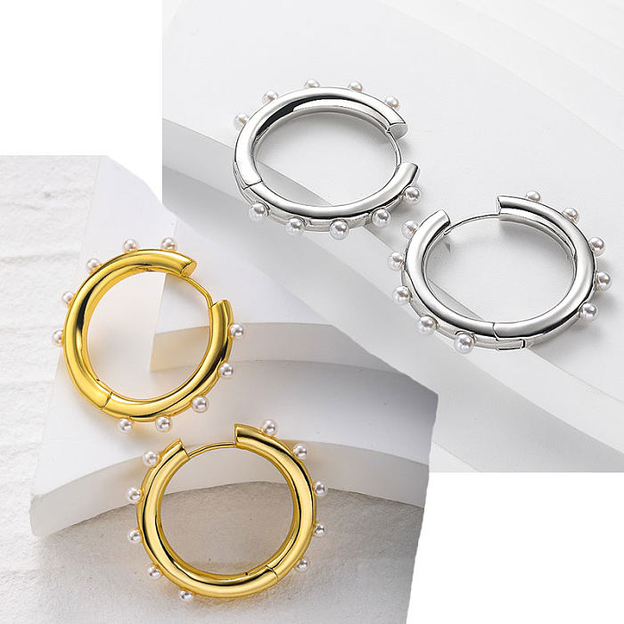 women stainless steel hoop earrings wedding jewelry gift