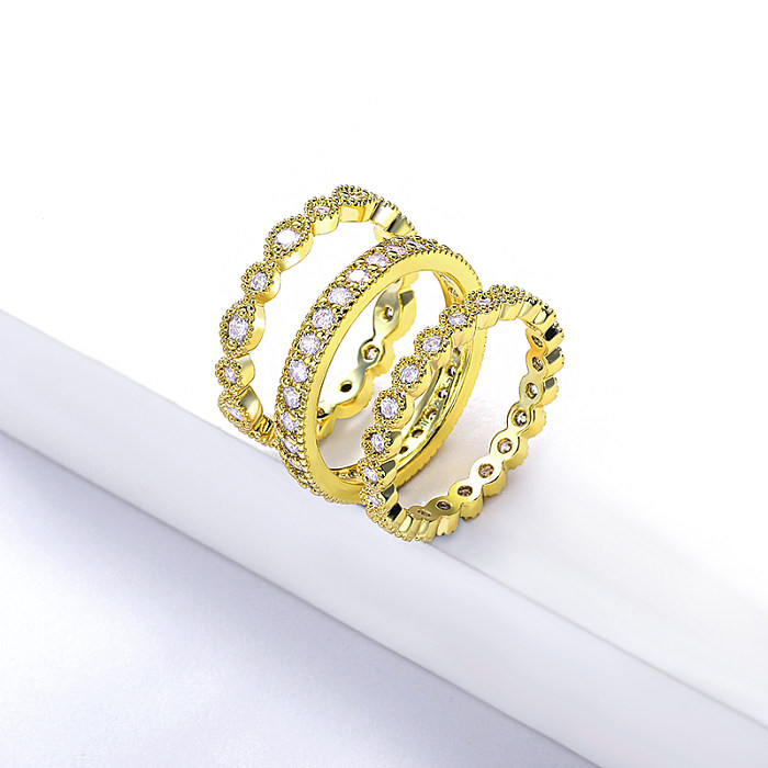 brass ring women silver plated wedding jewelry gift