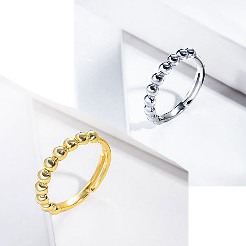 زفاف الفضة مطلي خاتم من النحاس الأصفر هدية مجوهرات نسائية