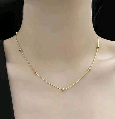 Koreanische Mode-Perlen-Titan-Stahl-Halskette