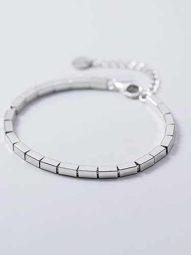Geometrisches minimalistisches Armband aus 925er Sterlingsilber