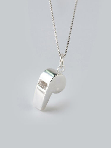 S925 Silber Fshion Personality Whistle Shape Halskette