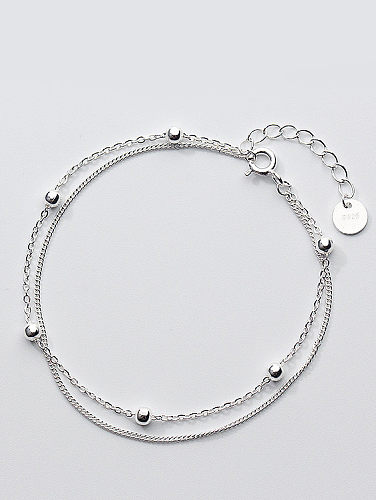 Silbernes Armband des Art- und Weisedoppelschicht-Entwurfs-S925