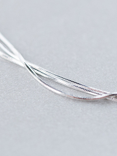 Pulseira jadoku simples de várias camadas de prata S925