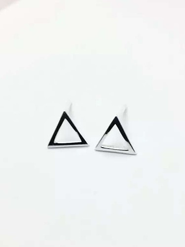 S925 prata moda conjunto triângulo simples