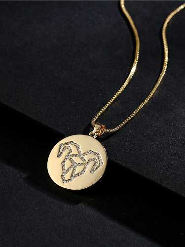 Brass Rhinestone Constellation Minimalist Necklace