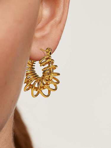 Stainless steel Geometric Vintage Hoop Earring