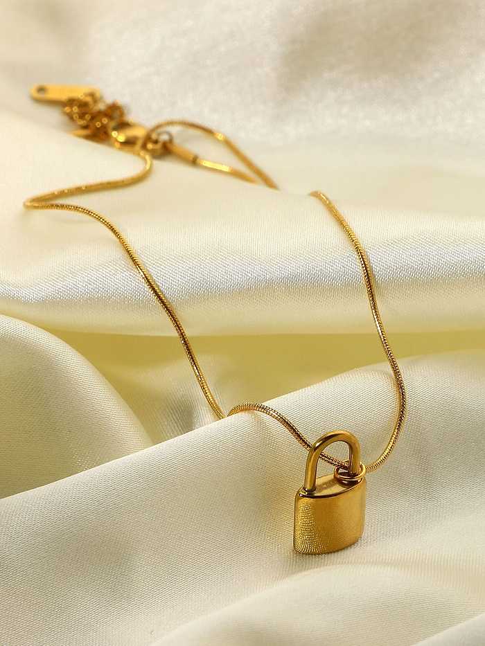 Medaillon-Trend-Halskette aus Edelstahl