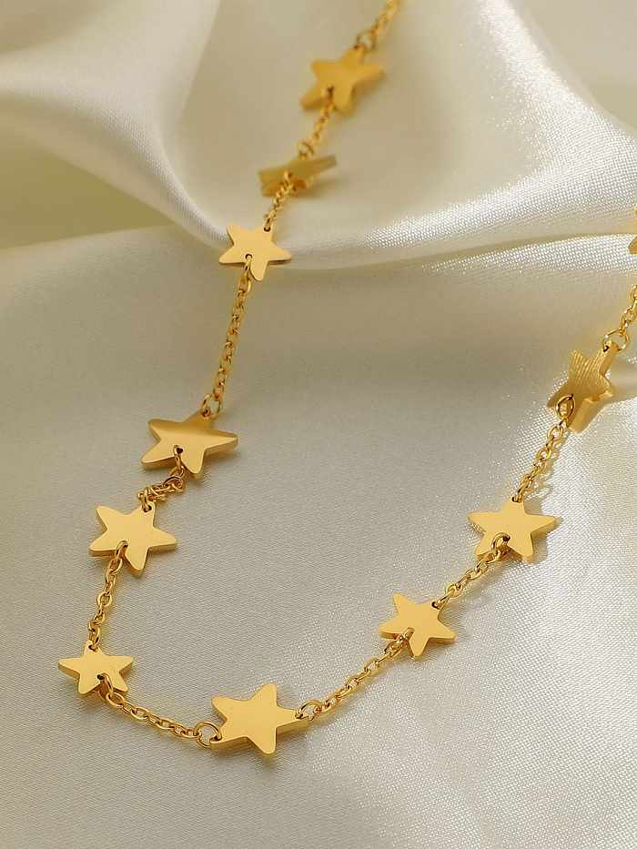 Star Trend Halskette aus Edelstahl