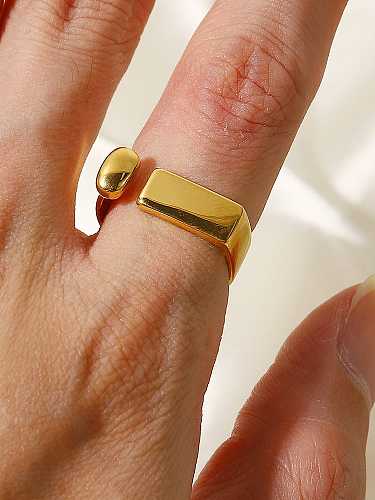 Anillo de banda de tendencia geométrica de acero inoxidable