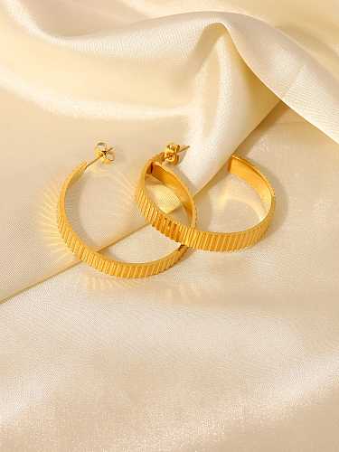 Stainless steel Geometric Vintage Hoop Earring