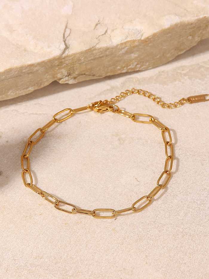 Stainless steel Minimalist Geometric Chain Anklet