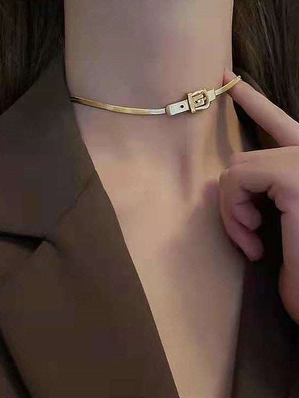Stainless steel Geometric Trend Choker Necklace
