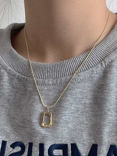 Stainless steel Vintage Geometric Pendant Necklace