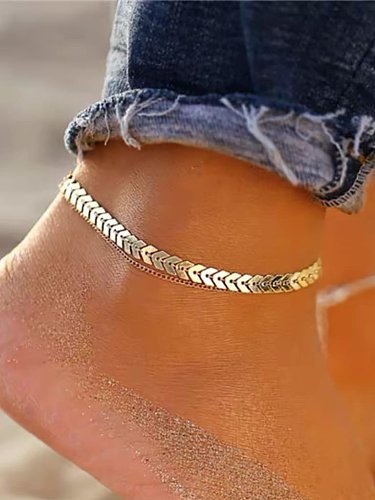 Stainless steel Wheatear Vintage Anklet