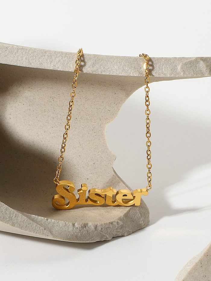 Stainless steel Letter Dainty Initials Necklace