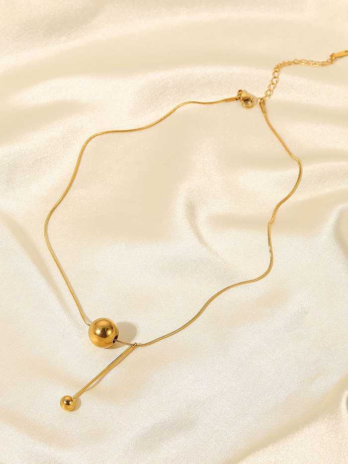Edelstahl Perle Quaste Vintage Lariat Halskette
