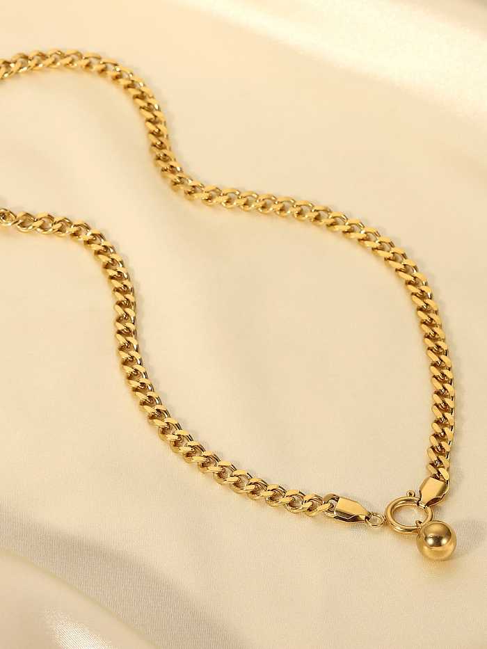 Stainless steel Hollow Geometric Chain Vintage Necklace