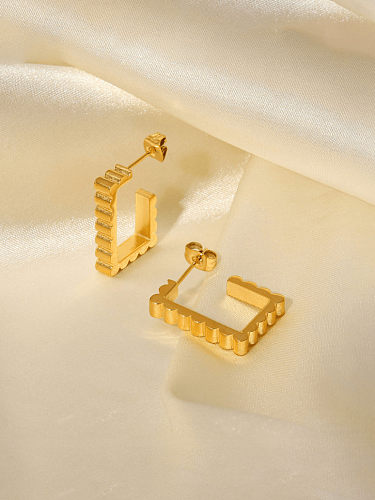 Stainless steel Geometric U Shape Minimalist Stud Earring