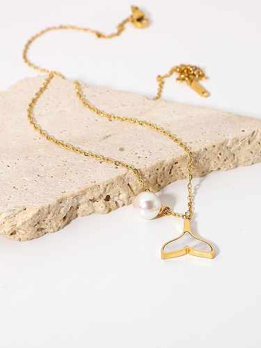Stainless steel Shell Fish Dainty Necklace