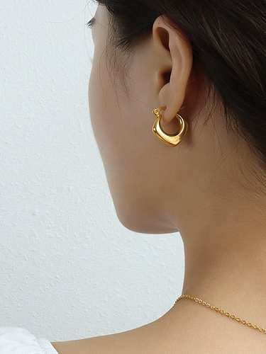 Stainless steel Geometric Trend Huggie Earring