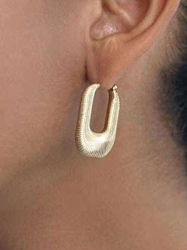 Stainless steel Geometric Minimalist Huggie Earring