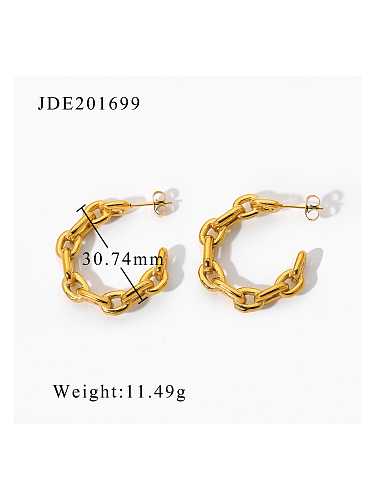 Stainless steel Geometric Trend Hoop Earring
