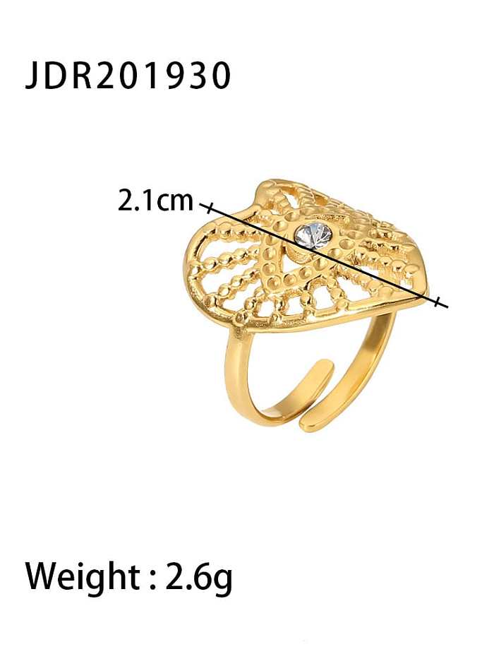 Stainless steel Cubic Zirconia Heart Trend Ring