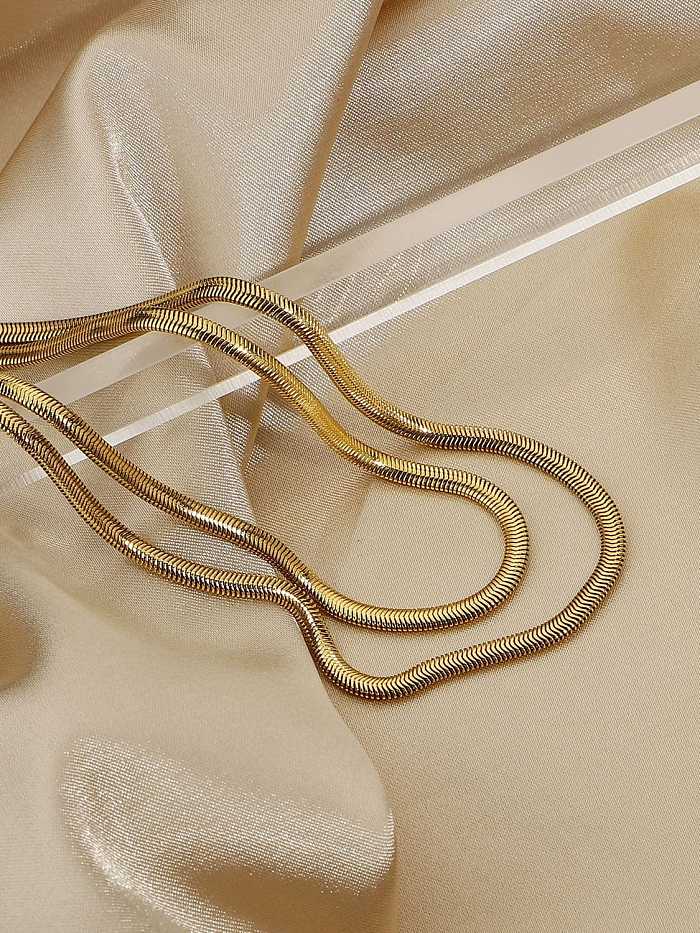 Stainless steel Serpentine Vintage Multi Strand Necklace