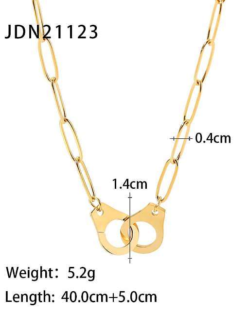Geometrische Trend-Halskette aus Edelstahl