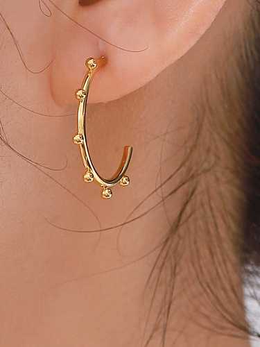 Stainless steel Bead Geometric Minimalist Drop Earring