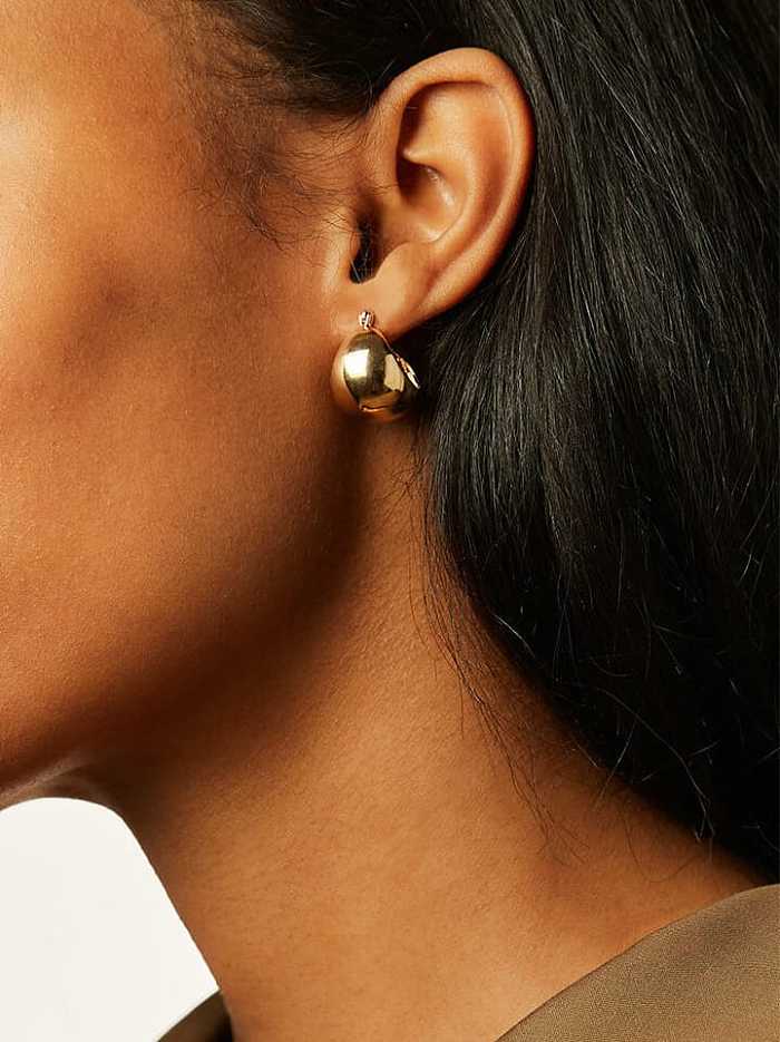 Stainless steel Geometric Trend Huggie Earring