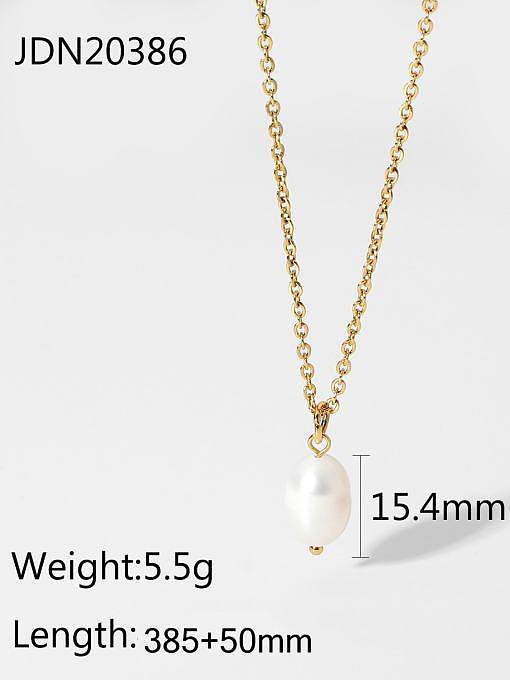 Stainless steel Freshwater Pearl Ball Dainty Necklace