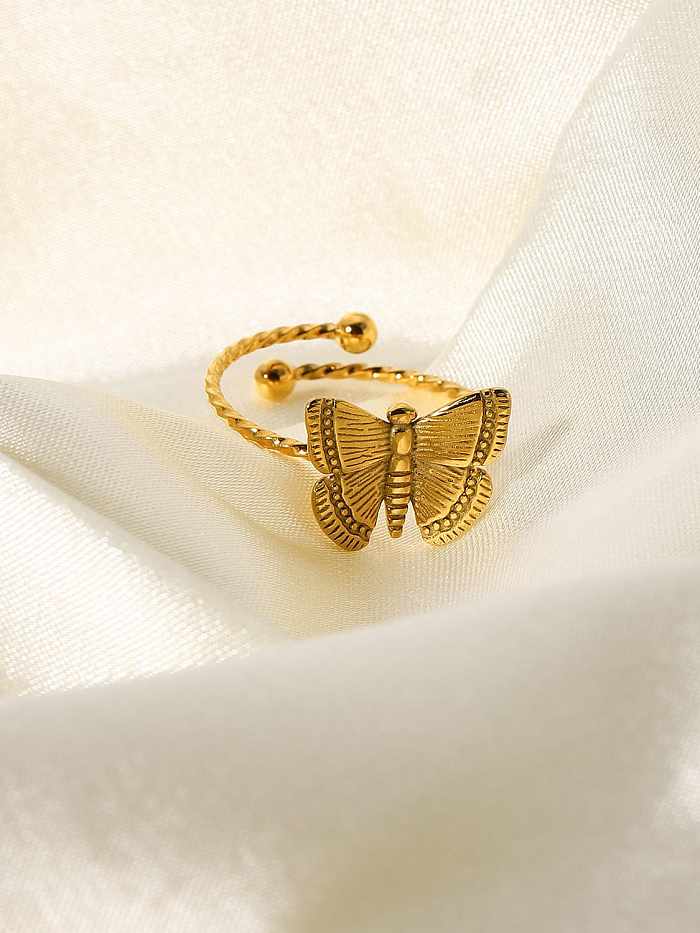 Stainless steel Butterfly Trend Band Ring