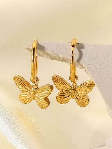 Stainless steel Butterfly Trend Huggie Earring