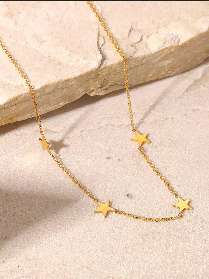 Stainless steel Minimalist Pentagram Pendant Necklace