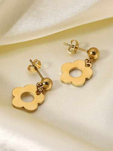 Stainless steel Flower Trend Huggie Earring
