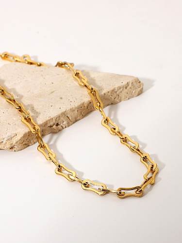 Stainless steel Geometric Hip Hop Cuban Necklace
