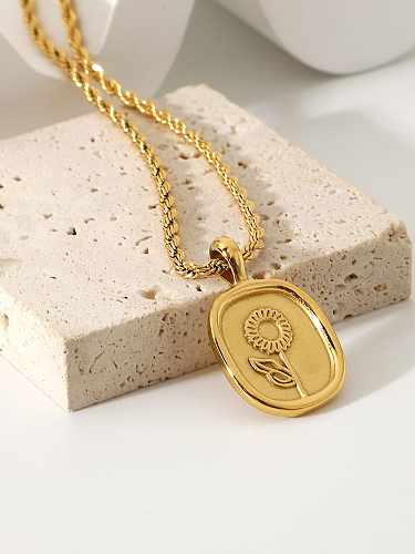 Stainless steel Rectangle Trend Necklace