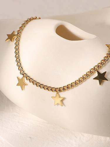 Stainless steel Star Dainty Link Bracelet