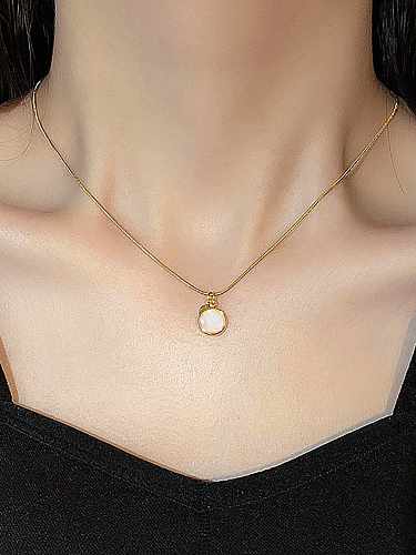 Stainless steel Shell Geometric Trend Necklace