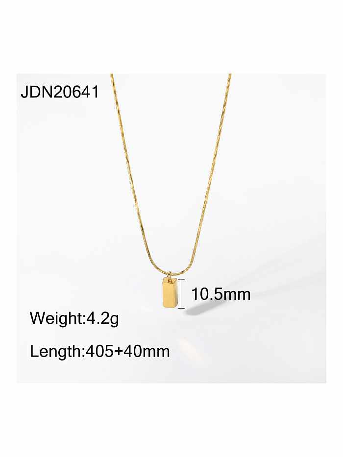 Stainless steel Rectangle Trend Necklace