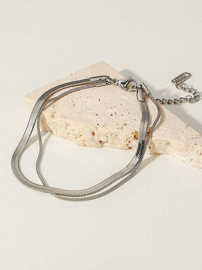 Vintage Snake Bone Chain Strang Armband aus Edelstahl