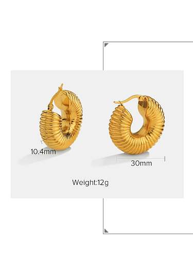 Stainless steel water pipe Trend Huggie Earring