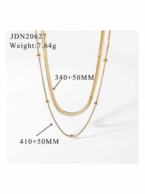 Stainless steel Bead Geometric Trend Multi Strand Necklace