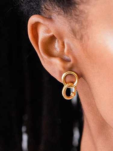 Stainless steel Geometric Artisan Drop Earring