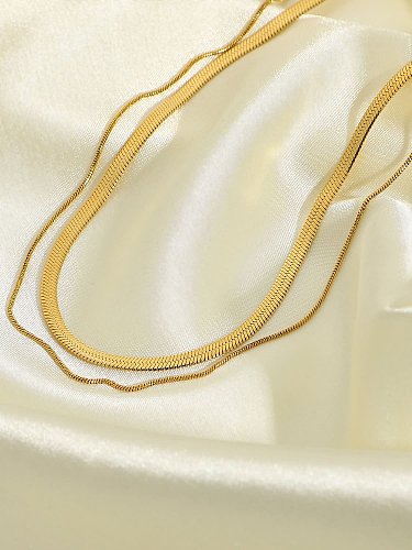 Edelstahl Schlange Vintage Multi Strang Halskette