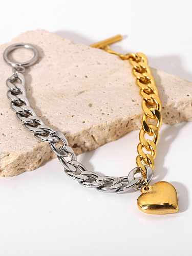 Stainless steel Heart Trend Strand Bracelet